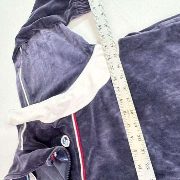 Vintage Y2K Phys Sci Velour Tracksuit Jacket Mens Medium & Blue Grunge Hip Hop - Picture 7 of 8